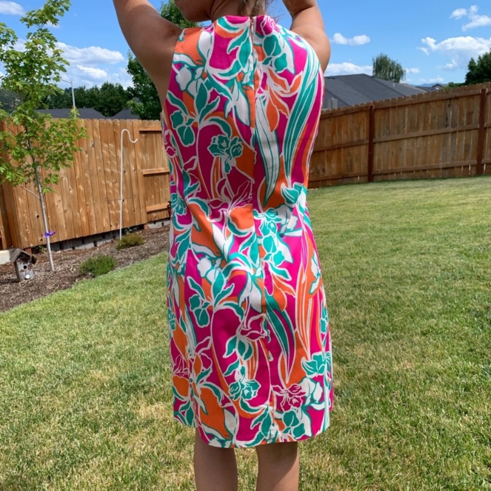 Anne Klein Floral Dress Womenâs Size 6 Summer Church Dress With Pockets - Picture 5 of 6